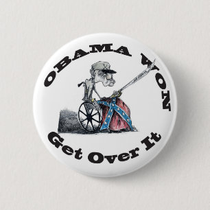 Badge Rond 5 Cm Obama a gagné obtiennent au-dessus de lui