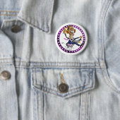 Badge Rond 5 Cm obama-âne-blanc (En situation)