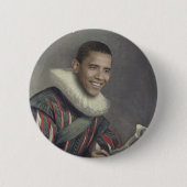 Badge Rond 5 Cm Obama baroque (Devant)