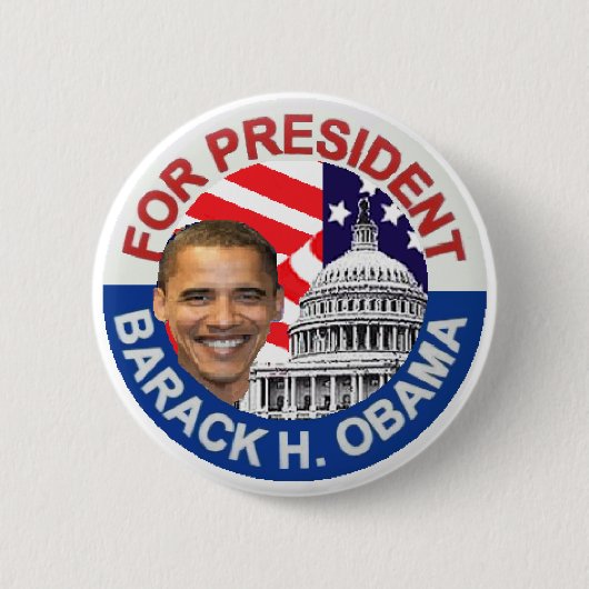 Badge Rond 5 Cm Obama Biden (Devant)