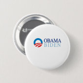 BADGE ROND 5 CM OBAMA / BIDEN 08 (Devant & derrière)