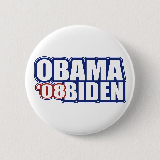 Badge Rond 5 Cm Obama Biden '08 boutons (Devant)