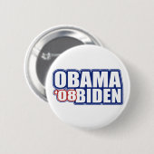 Badge Rond 5 Cm Obama Biden '08 boutons (Devant & derrière)