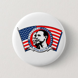 Badge Rond 5 Cm Obama Biden 2008