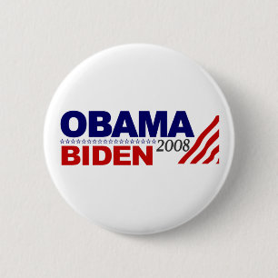 Badge Rond 5 Cm Obama Biden 2008