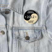 Badge Rond 5 Cm Obama/Biden 2012 (En situation)