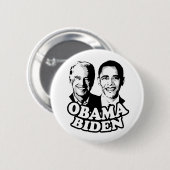 Badge Rond 5 Cm Obama Biden, bouton (Devant & derrière)