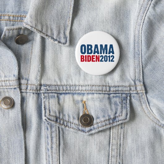 Badge Rond 5 Cm Obama Biden - bouton (En situation)