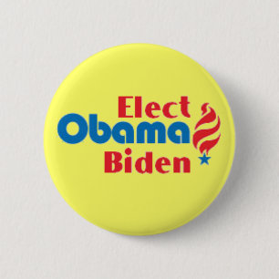 Badge Rond 5 Cm Obama Biden élisent le bouton