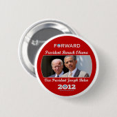 Badge Rond 5 Cm Obama/Biden : L'équipe pour vous (Devant & derrière)