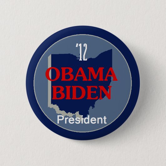 Badge Rond 5 Cm Obama Biden OHIO (Devant)