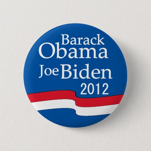 Badge Rond 5 Cm Obama - bouton de Biden 2012 (Devant)