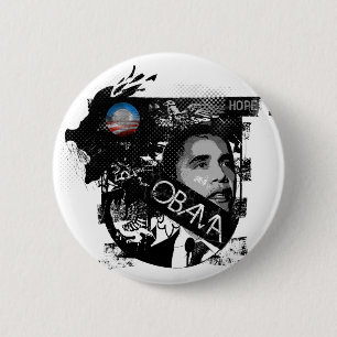 Badge Rond 5 Cm Obama : Bouton d'espoir par Ryan
