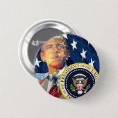 Badge Rond 5 Cm Obama donne 3 (Devant & derrière)