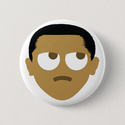 Badge Rond 5 Cm Obama Emoji POTUS (Devant)