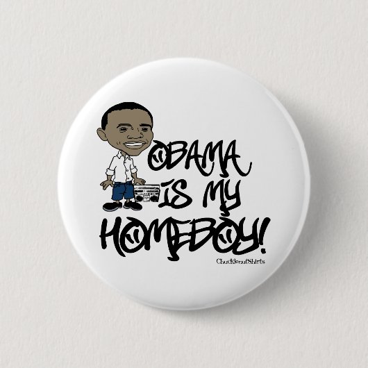Badge Rond 5 Cm Obama est mon Homeboy ! (Devant)