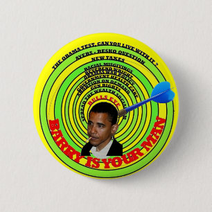 Badge Rond 5 Cm obama est votre homme