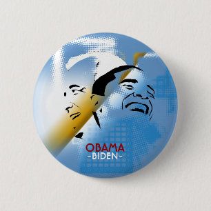 Badge Rond 5 Cm Obama et Biden