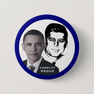 Badge Rond 5 Cm Obama et JFK