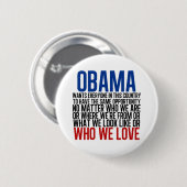 Badge Rond 5 Cm Obama et l'égalité (Devant & derrière)