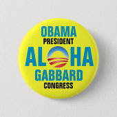 BADGE ROND 5 CM OBAMA/GABBARD 2012 (Devant)