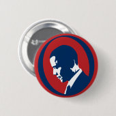 Badge Rond 5 Cm Obama : Le grand bouton d'O (Devant & derrière)