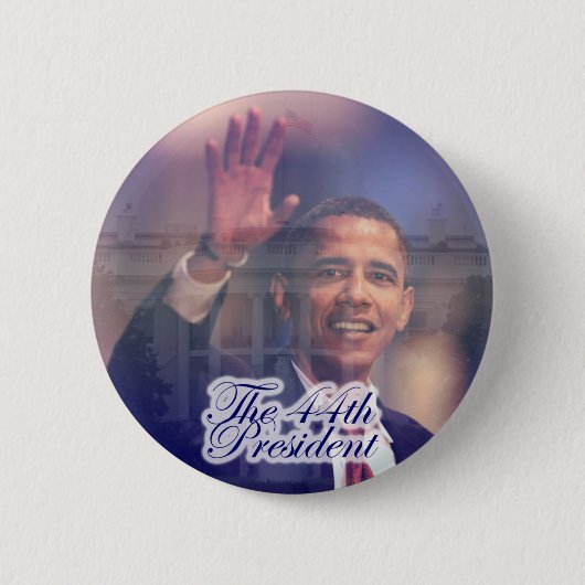 Badge Rond 5 Cm Obama : Le quarante-quatrième Président Button (Devant)