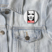 Badge Rond 5 Cm Obama : Menteur (En situation)