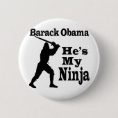Badge Rond 5 Cm Obama mon Ninja (Devant)
