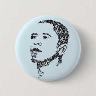 Badge Rond 5 Cm Obama : Mots d'espoir