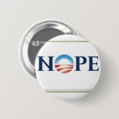 Badge Rond 5 Cm Obama Nope (Devant & derrière)