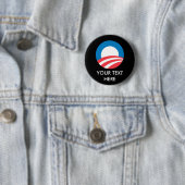 BADGE ROND 5 CM OBAMA_O_ (En situation)