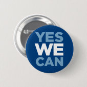Badge Rond 5 Cm Obama - Oui nous pouvons (Devant & derrière)