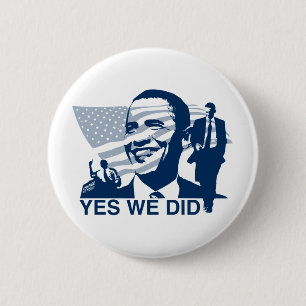 Badge Rond 5 Cm Obama oui que nous nous sommes boutonné