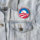 Badge Rond 5 Cm Obama PAS (En situation)