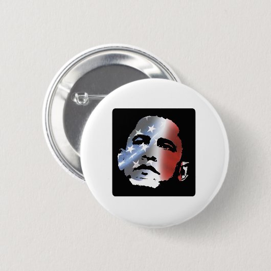 Badge Rond 5 Cm Obama Patriot (Devant & derrière)