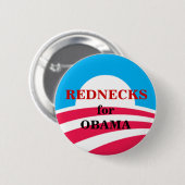 BADGE ROND 5 CM OBAMA, PLOUCS (Devant & derrière)