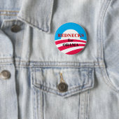BADGE ROND 5 CM OBAMA, PLOUCS (En situation)