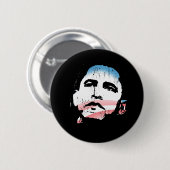 BADGE ROND 5 CM OBAMA POUR LE CHANGEMENT (Devant & derrière)