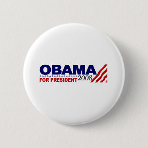Badge Rond 5 Cm Obama pour le président 2008