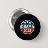 Badge Rond 5 Cm Obama pour le président 2028 Obama 2028 (Devant & derrière)