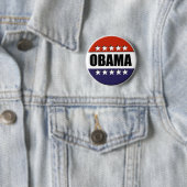 Badge Rond 5 Cm Obama pour le Président Button (En situation)