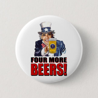 Badge Rond 5 Cm Obama - Quatre Bières de Plus