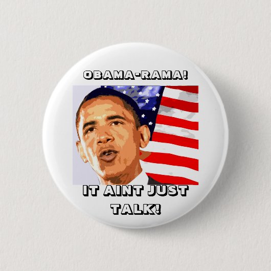 BADGE ROND 5 CM OBAMA-RAMA (Devant)