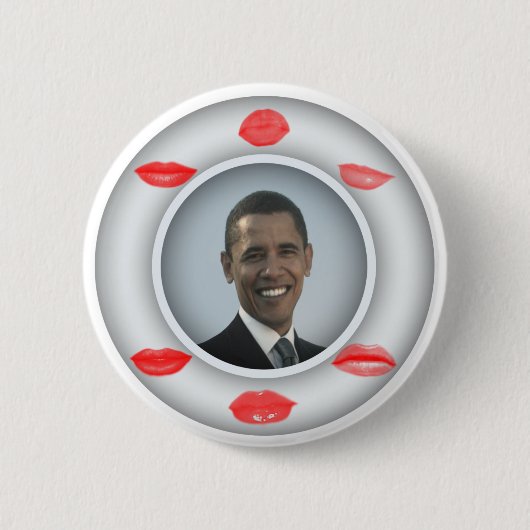 Badge Rond 5 Cm Obama s'embrasse (Devant)