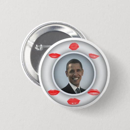 Badge Rond 5 Cm Obama s'embrasse (Devant & derrière)