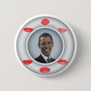 Badge Rond 5 Cm Obama s'embrasse