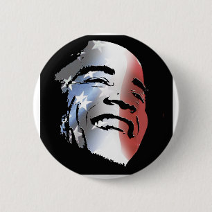 Badge Rond 5 Cm Obama StStripe 3black