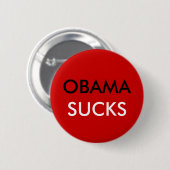 BADGE ROND 5 CM OBAMA, SUCE (Devant & derrière)
