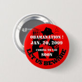 BADGE ROND 5 CM OBAMANATION, IRS (Devant & derrière)